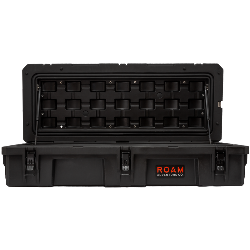 Load image into Gallery viewer, ROAM 95L Rugged Case shown with open lid in Black color

