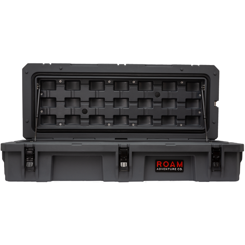 Load image into Gallery viewer, ROAM 95L Rugged Case — large low-profile durable storage box shown with open lid
