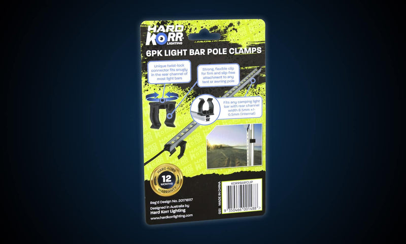 Load image into Gallery viewer, Hard Korr 6-pack Light Bar Pole Clamps
