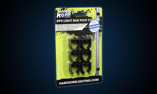 Hard Korr 6-pack Light Bar Pole Clamps